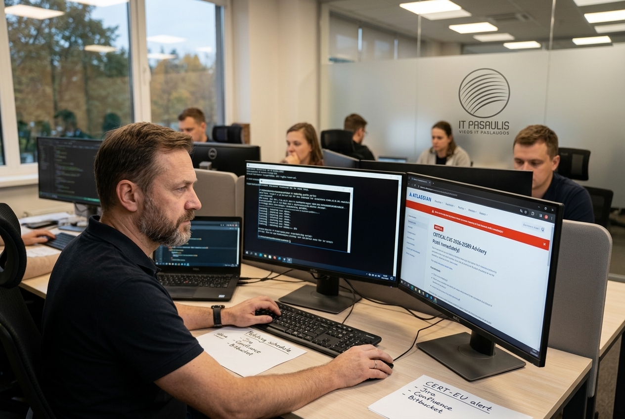 Kritinė „Atlassian“ produktų saugumo spraga: CERT-EU ragina organizacijas skubiai atnaujinti sistemas
