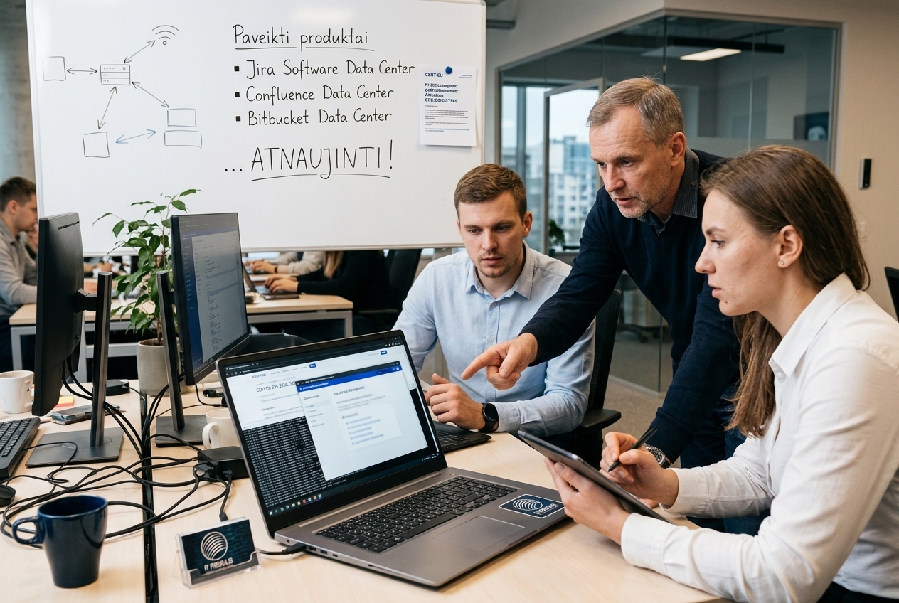 Kritinė „Atlassian“ produktų saugumo spraga: organizacijoms rekomenduojama skubiai atnaujinti sistemas